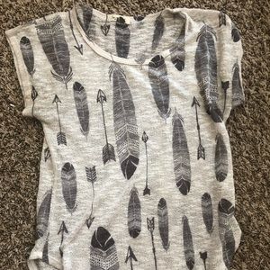 Textured Knit Feather Shirt